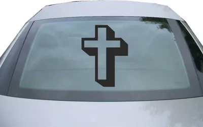 Produktbild von Indigos UG - Aufkleber Heckscheibe & Motorklappe DE2906 - schwarz - 600x450 mm - Kreuz - Auto Scheiben Fenster Heckklappe Tuning Racing JDM - Die cut