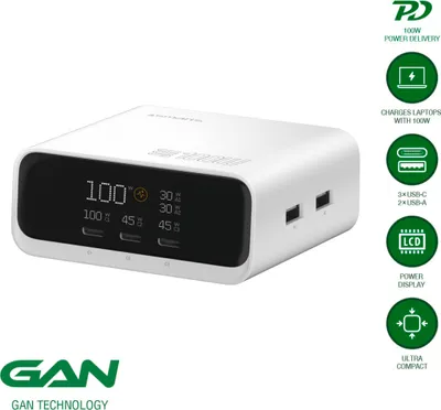 Zdjęcie produktu dla Stacja ładująca 4smarts Desk 100W 3xUSB-C biały