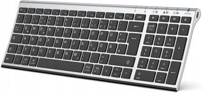 Produktbild von iClever IC-BK10 Kabellose Tastatur Silber QWERTZ Deutsch