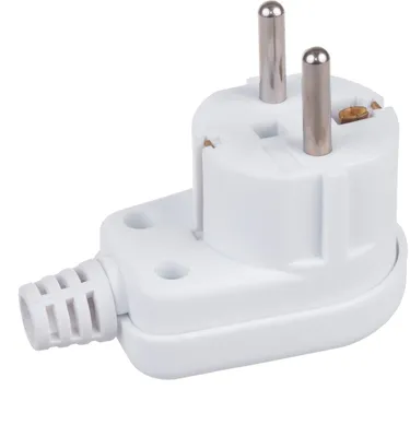 Produktbild von Schutzkontakt Winkelstecker 230V mit Masse Maclean UNISCHUKO 16A 250V weiß Universalstecker MCE330