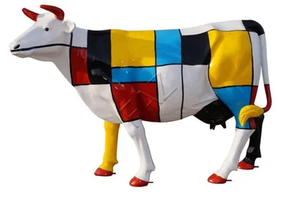 Image de Design Abstract Cow Figure Statue Sculpture Figures Décoration
