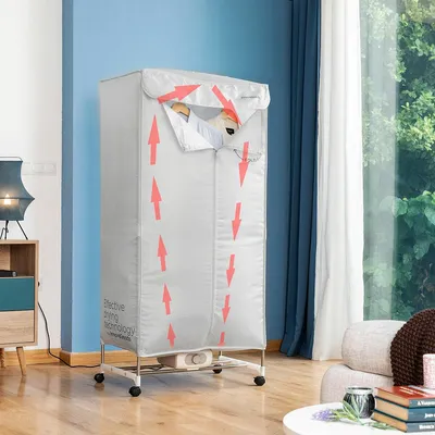 Produktbild von Tragbarer elektrischer Wäschetrockner mit 2 Höhen Dupledry InnovaGoods 1200 W