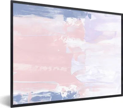 Produktbild von MuchoWow® Gerahmtes Poster Pastell - Gestaltung - Farbe 80x60 cm - Poster mit Schwarzem Bilderrahmen Wandposter Rahmen Foto Bilder - Schwarzem - Mit Gestell