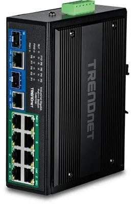 Obrázek produktu pro Trendnet TI-BG108, Gigabit Ethernet (10/100/1000), Plně duplexní režim, Podpora napájení po Ethernetu (PoE), Montovatelné na zeď