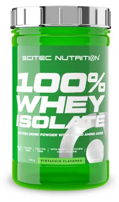 Immagine prodotto di Scitec Nutrition 100% Whey Isolate 700 g pistacchio / Isolati di siero di latte / Delizioso isolato di siero di latte di altissima qualità arricchito con glutammina e idrolizzato di siero di latte