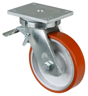 Produktbild von BS Rollen Schwerlastrolle RR120.C10.201 Lenkrolle mit Rad-Totalfeststeller Ø 200mm