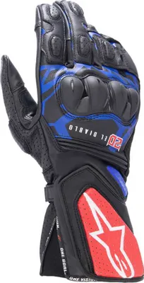 Zdjęcie produktu dla Rękawice motocyklowe Alpinestars FQ20 SP-8 V3 Monster, czarne/niebieskie/czerwone, rozmiar S