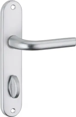 Image de Ensemble de poignées pour porte intérieure Leto à condamnation, carré 7mm, entr'axes 165mm, argent - THIRARD