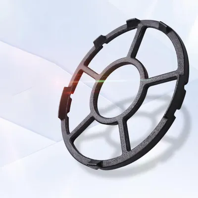 Immagine prodotto di Supporti per wok, robusti e stabili, con base antiscivolo, confezione da 2 pezzi, in ghisa nera, design resistente per fornelli a gas in cucina