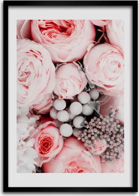 Produktbild von Bild - Bilderrahmen - 50 cm x 70 cm - MDF - Rahmen - Wandkunst Ein Blumenstrauß