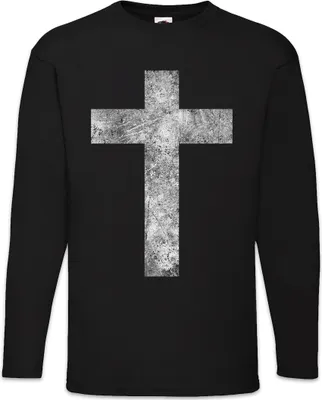 Produktbild von Urban Backwoods Christian Cross II, Langarm T-Shirt, Farbe: Schwarz, Größe: L
