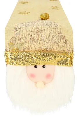 Imagen del producto de Mantel individual - Navidad - Papá Noel - Dorado - 205 x 30 cm