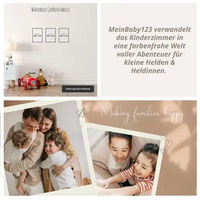 Produktbild von Set 3 dekorative Poster DIN A4, Elefant und Krokodil, bunte Regenbogen, für Kinderzimmer