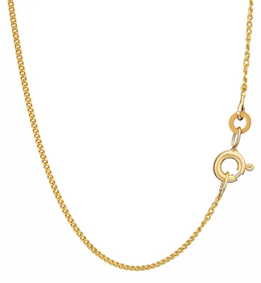 Produktbild von Halskette 42cm Panzerkette diamantiert 925 Silber Gelbgold vergoldet 1,0mm breit