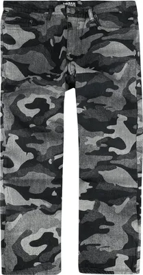 Produktbild von Urban Classics Jeans Herren Laser Camo Printed Jeans black camo W32L32