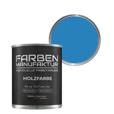 Produktbild von Farben Manufaktur Holzlasur – Lichtblau ca. RAL 5012 – nicht deckend – 5 L