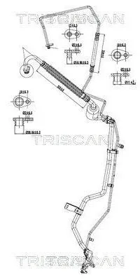 Produktbild von TRISCAN Hochdruckleitung und Niederdruckleitung Klimaanlage Hochdruckleitung 9010 28090 passend für PEUGEOT 207 (WA, WC)