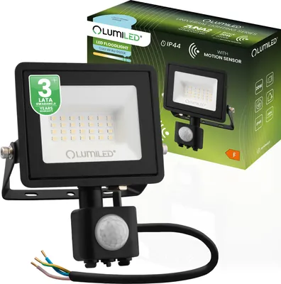 Obrázok produktu pre LUMILED LED reflektor 20W vonkajší reflektor 1800Lm vonkajší reflektor IP44 odolný proti striekajúcej vode 6500K studená biela reflektor reflektory senzor pohybu