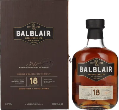 Produktbild von Balblair 18 Year Old, 0,7 l, Single malt, Schottland, Highland, 18 Jahr(e), Glasflasche