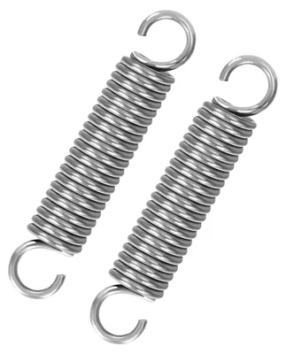 Zugfedern mit Haken, Edelstahl, 80 mm, 2 Stück