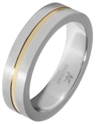 Produktbild von Akzent Damen-Partnerring aus Edelstahl, silber- /goldfarben