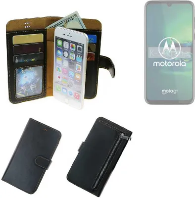 Produktbild von K-S-Trade Schutz Hülle kompatibel mit Motorola Moto G8 Plus Klapphülle Case Phone cover Slim Handytasche Handy Hülle schwarz aus Kunstleder (1 Stk)