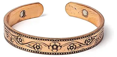 Immagine prodotto di Bracciale In Rame Floreale Magnetico - ±8 Mm Confezione Da 2 Pz