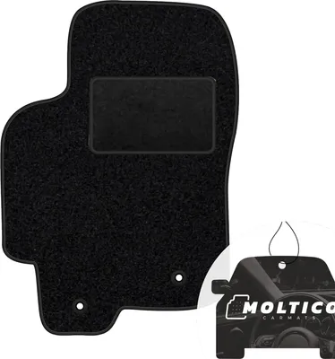 Produktbild von moto-MOLTICO Fahrer Fußmatte Auto Velours Fahrerseite Autoteppiche Schwarz Fahrermatte 1-teilig passend für Jaguar XJ6 1997-2003