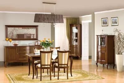Immagine prodotto di Set sala da pranzo classico cassettiera tavolo sedie vetrina set soggiorno Italia nuovo