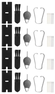 Immagine prodotto di 4 set di punte di stilo di ricambio per Galaxy Tab S9, S9+, Ultra, FE, sostituzione facile, colore bianco, grigio