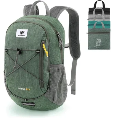Produktbild von Faltbarer Rucksack 20L Ultraleicht Wanderrucksack Reiserucksack Tagesrucksack Grün