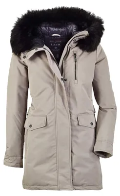 Imagen del producto de G.I.G.A. DX Damen: Parka funcional casual para mujer, con capucha, modelo Stormiga WMN PRK C, color champán