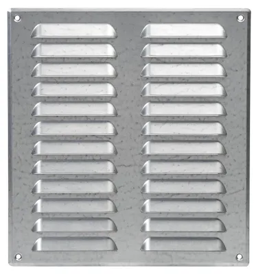 Imagen del producto de Europlast MR2628Zn, rejilla de ventilación metálica, 260 x 280 mm, con protección contra insectos, galvanizada