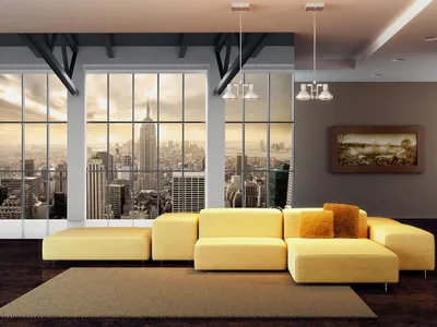 Produktbild von Vlies Fototapete 350x256 cm Tapeten Wandtapete XXL Stadt City New York Panorama Fenster c-A-0074-a-b