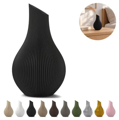 Immagine prodotto di Vaso decorativo Shizu, 12,4 cm, PLA per fiori secchi – Nero