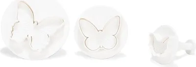 Produktbild von Patisse 2045 Ausstechform mit Auswerfer Motiv Schmetterling, 3-teilig