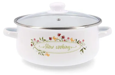 Image de Casserole avec couvercle en verre Quid Memory Acier émaillé - 24 cm
