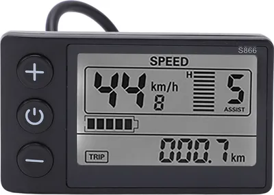 Produktbild von Elektrisches Fahrrad, S866 LCD-Display, Messgerät, 24V 36V 48V, Steuerpaneel, mit spritzwassergeschütztem Stecker