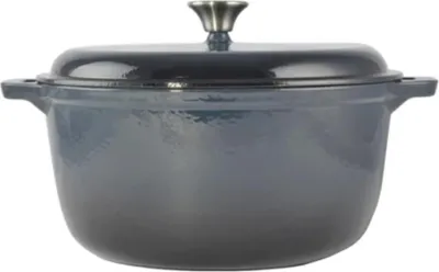 Obrázek produktu pro Smaltovaný litinový hrnec s poklicí 30 cm, 7 L Perfect Home 12402, modrošedý