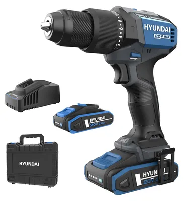 Produktbild von HYUNDAI Akku-Schlagbohrschrauber HD20X-60 (20V, bürstenloser Motor, 60 Nm, 2 x 2.0 Ah Akku, Ladegerät)