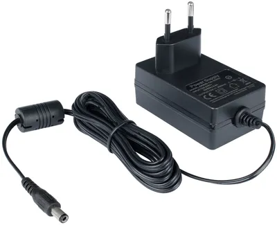 Produktbild von Poppstar AC DC Netzteil 12V 2A (Netz-Adapter 24W / 12V extra langes Ladekabel 240cm für externe Festplatten-Gehäuse, Dockingstation uvm.) mit DC-Stecker 5,5mm/2,5mm