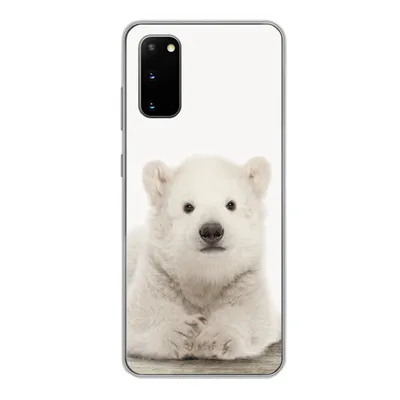 Produktbild von MuchoWow® Handyhülle Schutzhülle Hülle für Samsung Galaxy S20 Eisbär - Tiere - Kinder - Weiß - Jungen - Mädchen Silikon Softcase Handy Hülle - Bild