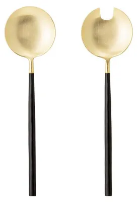 Salatbesteck-Set, 2-teilig, Edelstahl, Gold, 26,5 x 7 cm