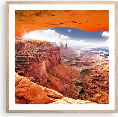 Produktbild von Gerahmtes Poster - Rahmen in heller Eiche - Amerika arizona schlucht geologie - 60x60 cm - Wand Bild - Wanddeko - Wandbilder - Wandposter - Bilderrahmen - Bilder - Kunstdruck - P2NAC60x60-2645