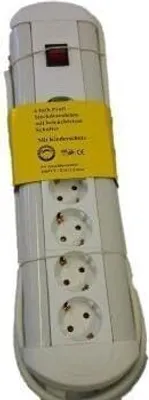 Produktbild von Profi-Steckdose 6-Fach mit Schalter und Kinderschutz 3m Anschluss Kabel H05VV-F3G1,5mm WEEE Nr. 62782312