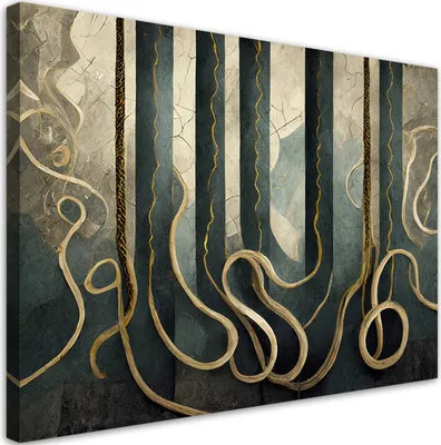 Produktbild von Leinwandbild Minimalismus abstrakter Linien 90x60 Feeby Grau bild für die wand bereit zum aufhängen