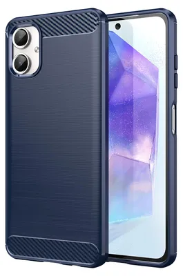 Produktbild von Hülle für Samsung Galaxy A06 Carbon-Faser Weich TPU Silikon Stoßfest Handyhülle Blau