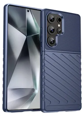 Produktbild von Für Samsung Galaxy S25 Ultra 5G Schockfeste Thunderbolt TPU Handy Hülle Blau