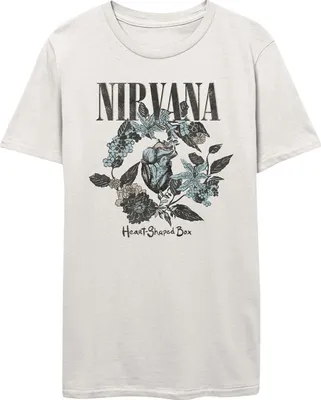 Image de Nirvana - "Heart Shaped Box" T-shirt homme/femme unie RO340 (XXL) (Blanc)