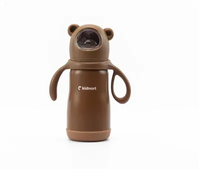 Produktbild von Kidnort Paere Kinder-Thermosflasche 270 ml, ab 6 Monaten, braun
